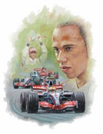 Rising Star - Lewis Hamilton Ltd Edition Print. - click to enlarge
