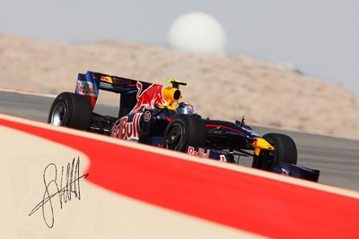 Sebastian Vettel Bahrain GP 2009 Ltd Edition Signed Framed Print 