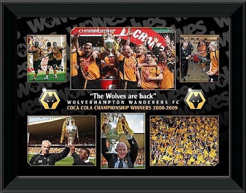 Wolves Championship Winners 08/09 Montage Framed Photo