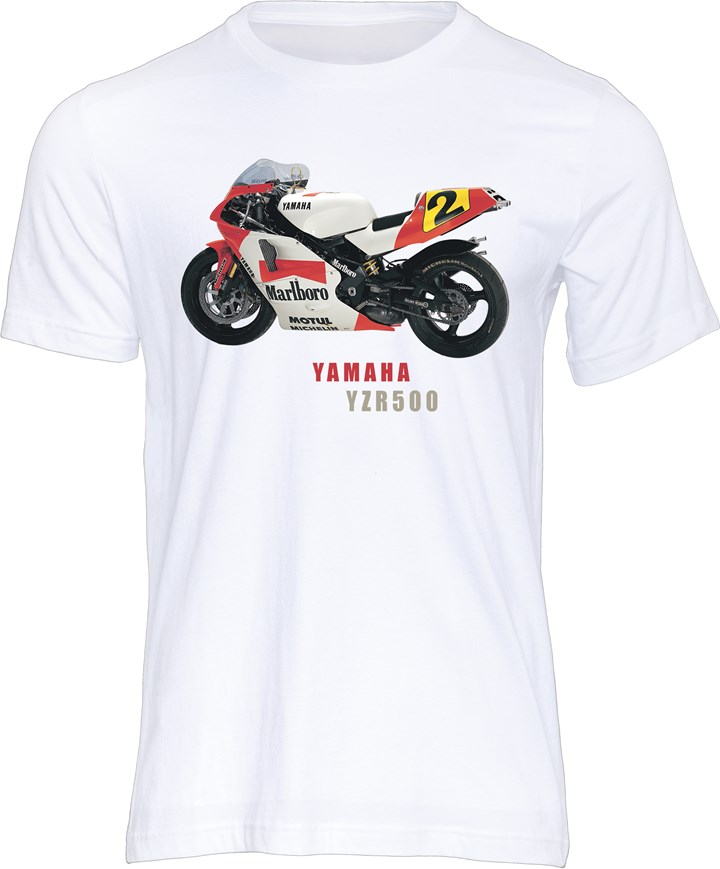 Yamaha YZR500 T-shirt White - click to enlarge