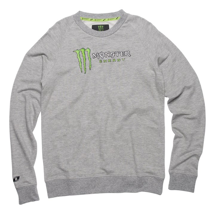 Monster Britta Ladies Crew Neck Fleece Grey - click to enlarge