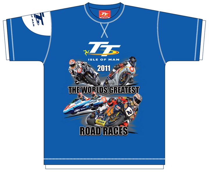 TT 2011 Childs Bikes 6,8, 2 & Sidecar T Shirt Royal - click to enlarge