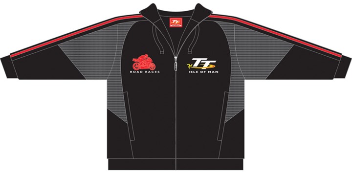 TT 2012 Road Races Hooded Sweat Black/Red - click to enlarge