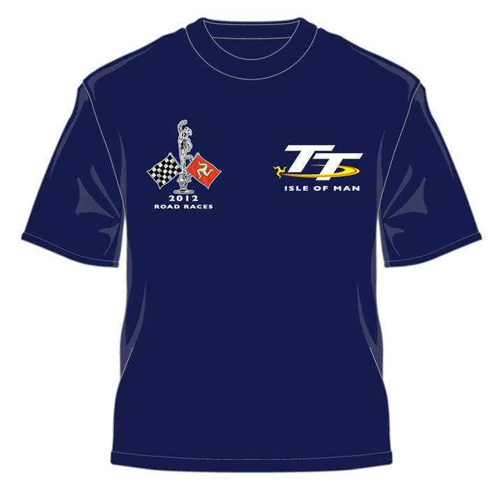 TT 2012 Childs Trophy Flags T-Shirt Navy - click to enlarge