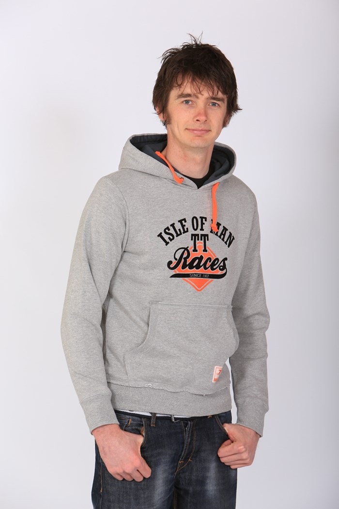 TT Hoodie  Grey/Orange - click to enlarge