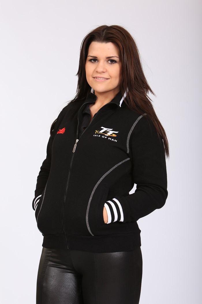 TT Ladies Track Top Black - click to enlarge