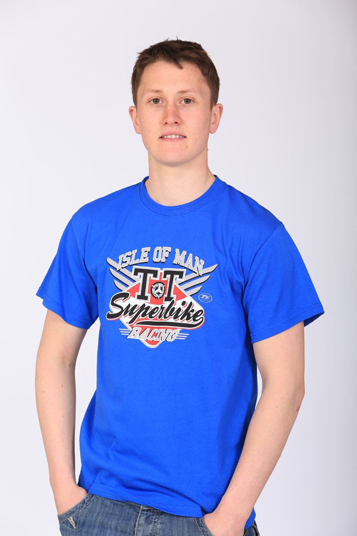 TT Superbike T Shirt Royal Blue - click to enlarge