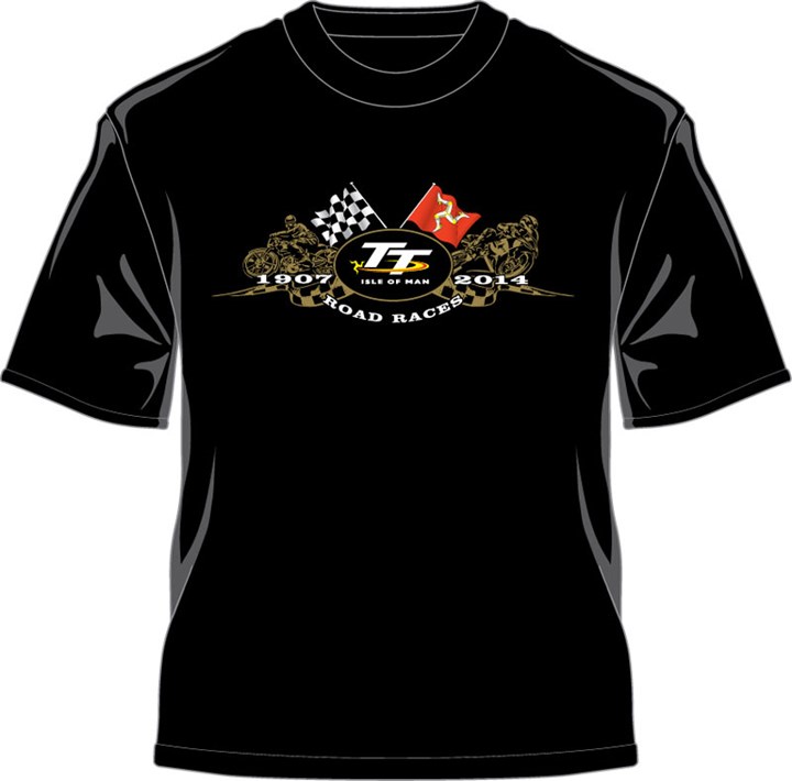 TT 2014 T-Shirt Gold Bikes Black - click to enlarge
