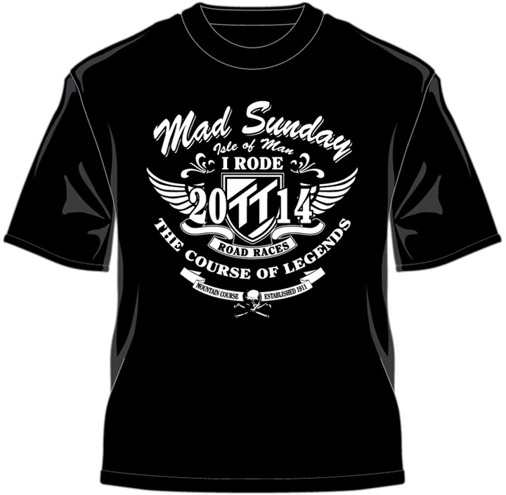 TT 2014 Mad Sunday Wings T-Shirt Black - click to enlarge