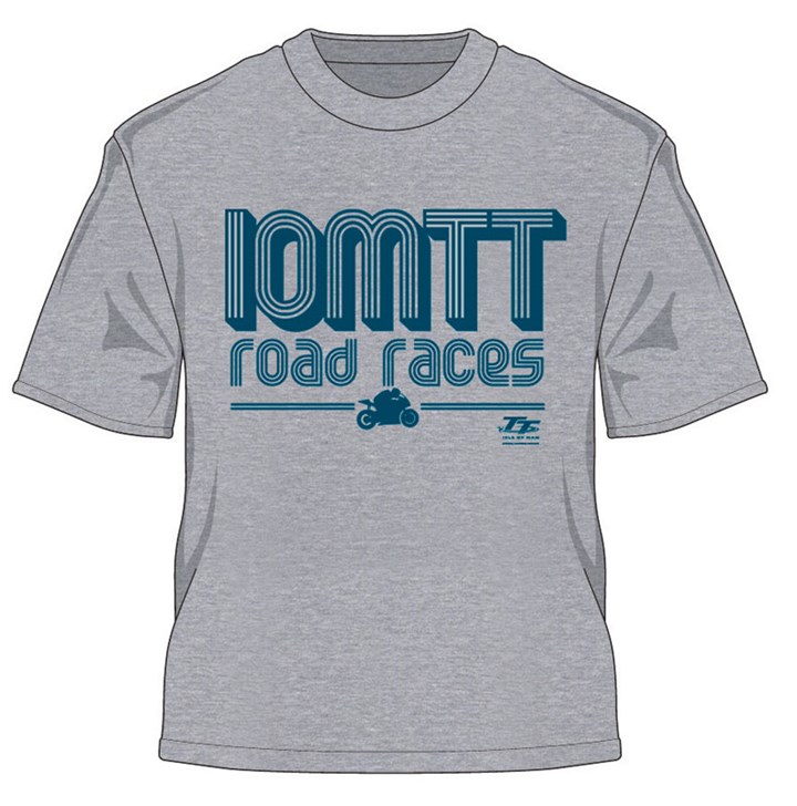 TT 2014 Retro T Shirt IOMTT Grey - click to enlarge