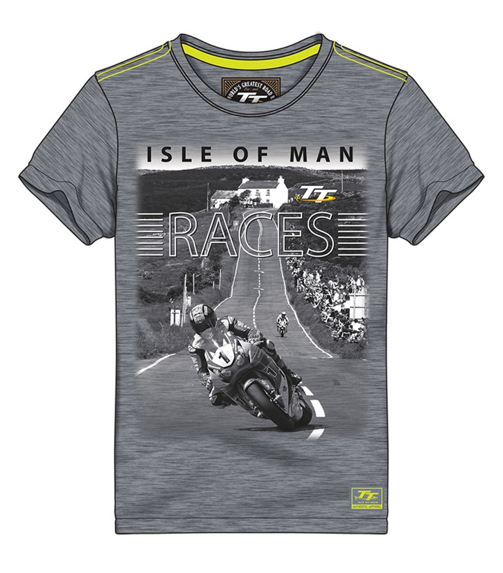 John McGuinness Creg Ny Baa Custom T- Shirt Grey - click to enlarge