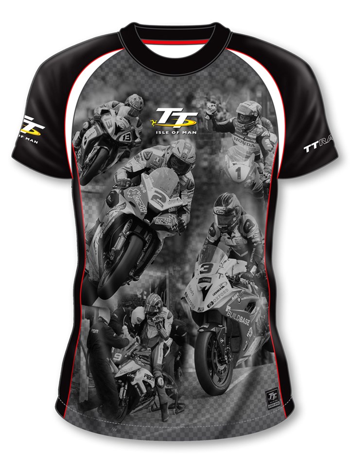 TT All over Print Bikes T-Shirt Black - click to enlarge