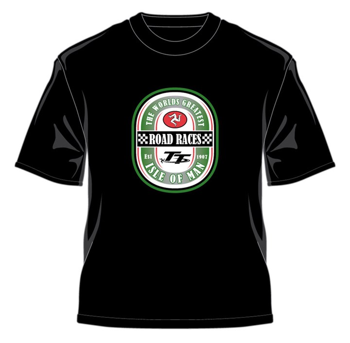 TT World's Greatest Road Races (Green) T-shirt Black - click to enlarge