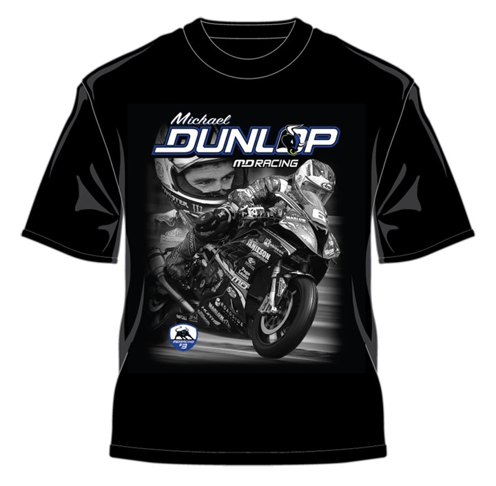 MD Racing Michael Dunlop T-shirt Black - click to enlarge