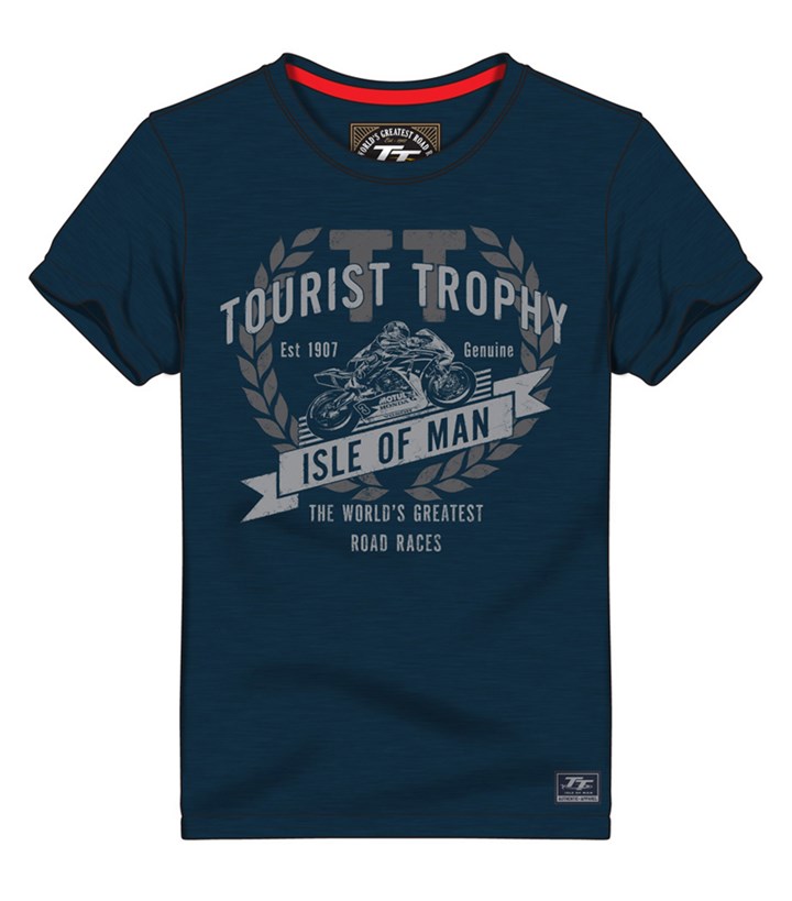 TT Tourist Trophy Vintage T-Shirt Navy - click to enlarge