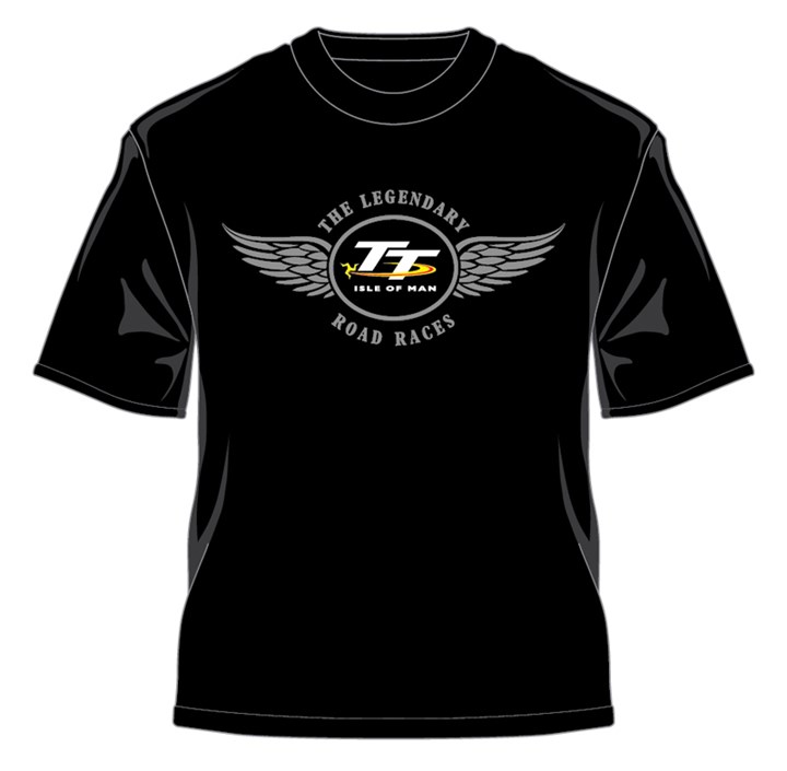 TT Logo Wings T-Shirt Black - click to enlarge
