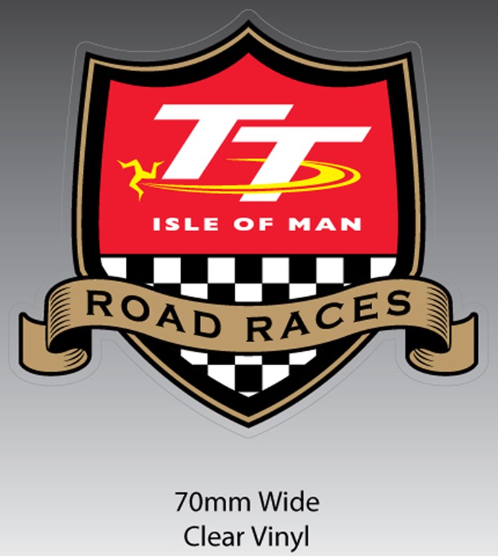 TT Road Races Shield Sticker