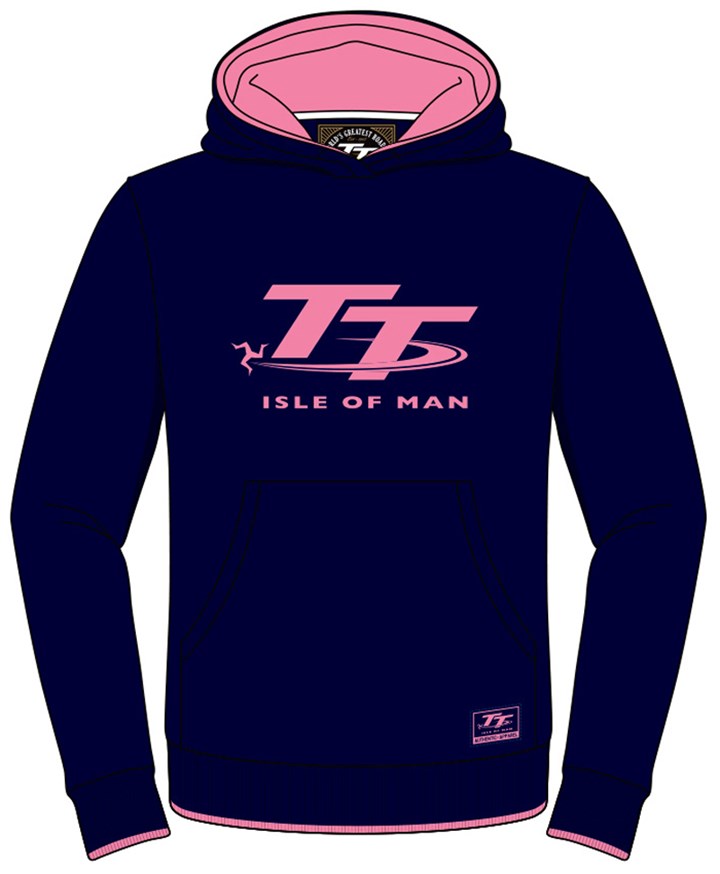 TT Hoodie Childs Navy/Pink - click to enlarge