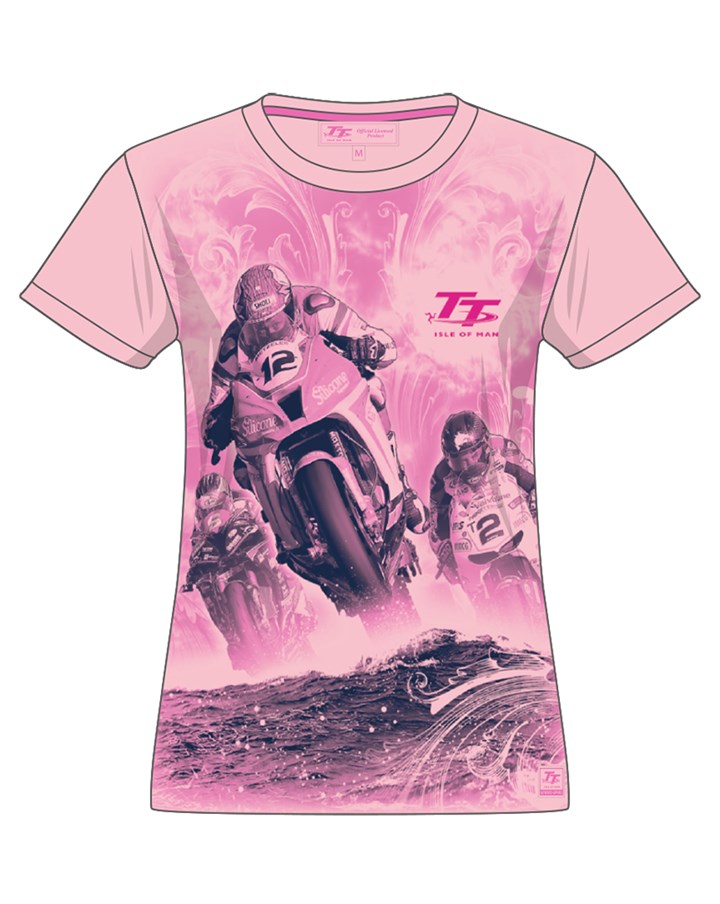 TT 2017 Ladies pink T-shirt - click to enlarge