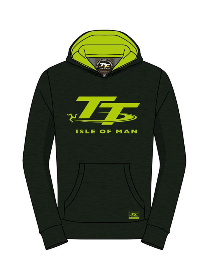 TT Childs Green and Fluorescent Hoodie - click to enlarge