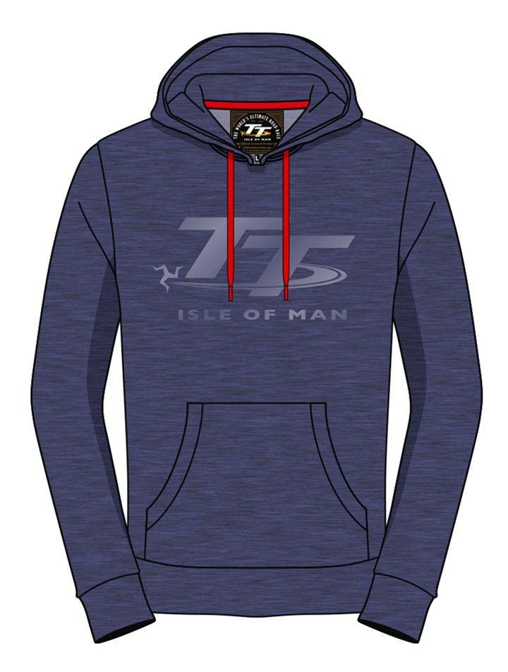 TT Hoodie Blue with Light Blue Logo - click to enlarge