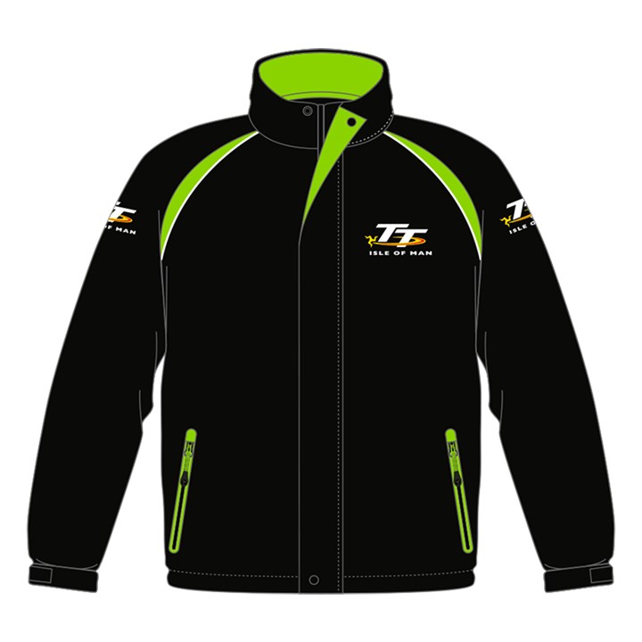 TT Padded Jacket with Black and GreenTrim - click to enlarge