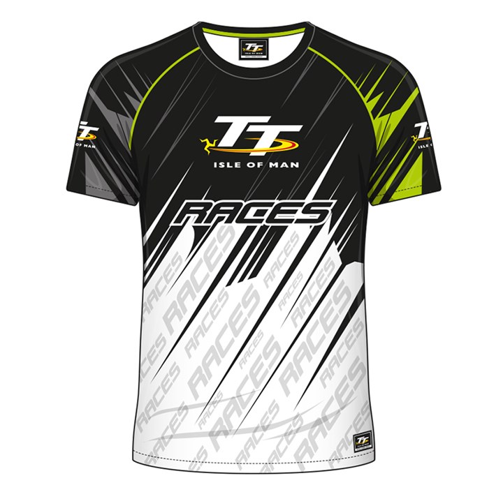 TT All over Print T-Shirt White and  Green - click to enlarge