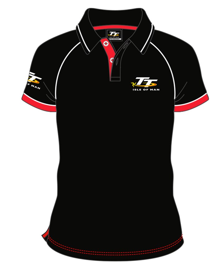 TT Polo Black with Red/White Trim - click to enlarge