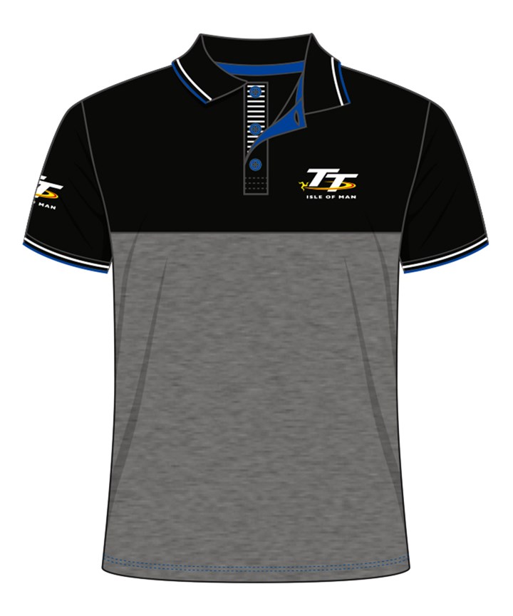 TT Polo Black and Dark Grey - click to enlarge
