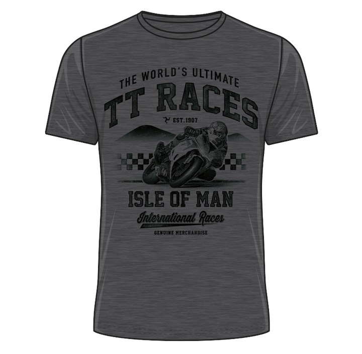 The World's Ultimate TT Races T-Shirt Dark Heather - click to enlarge
