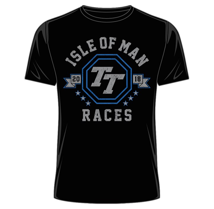 Isle of Man 2018 TT Races Octagon T-Shirt Black - click to enlarge