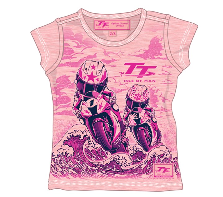 TT Baby Bike Print T-Shirt Pink - click to enlarge