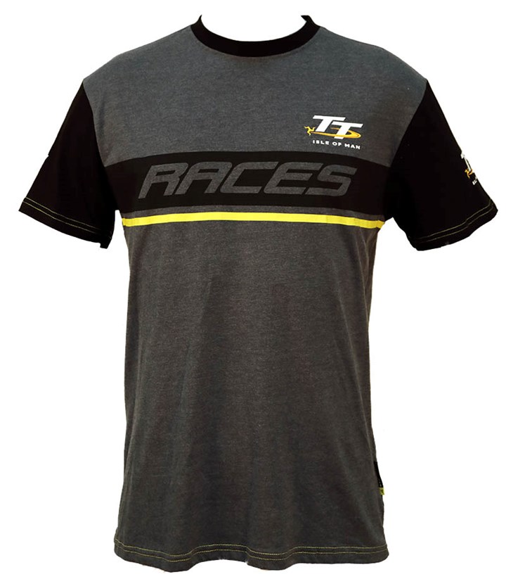 TT Custom T-Shirt  Dark Heather Yellow Stripe - click to enlarge