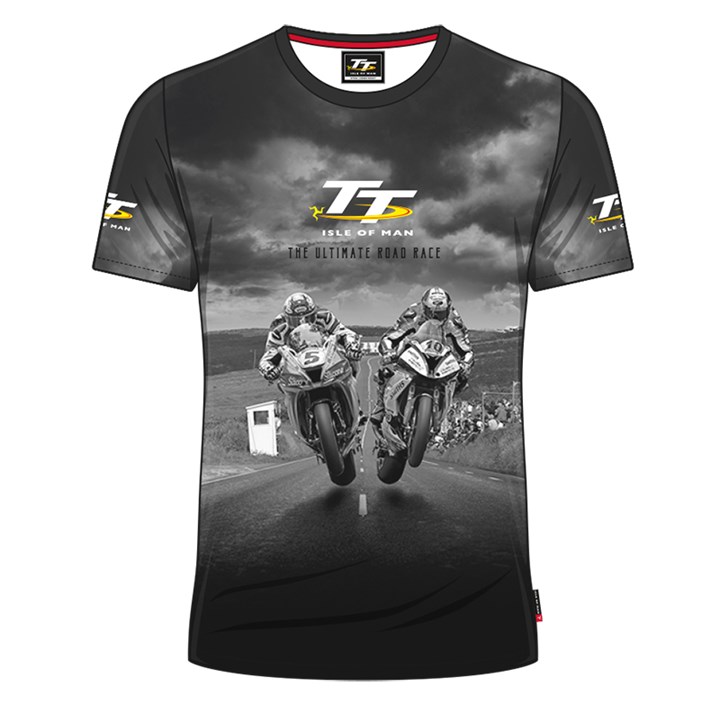 TT All over Print T-Shirt,Grey 2 Bikes - click to enlarge