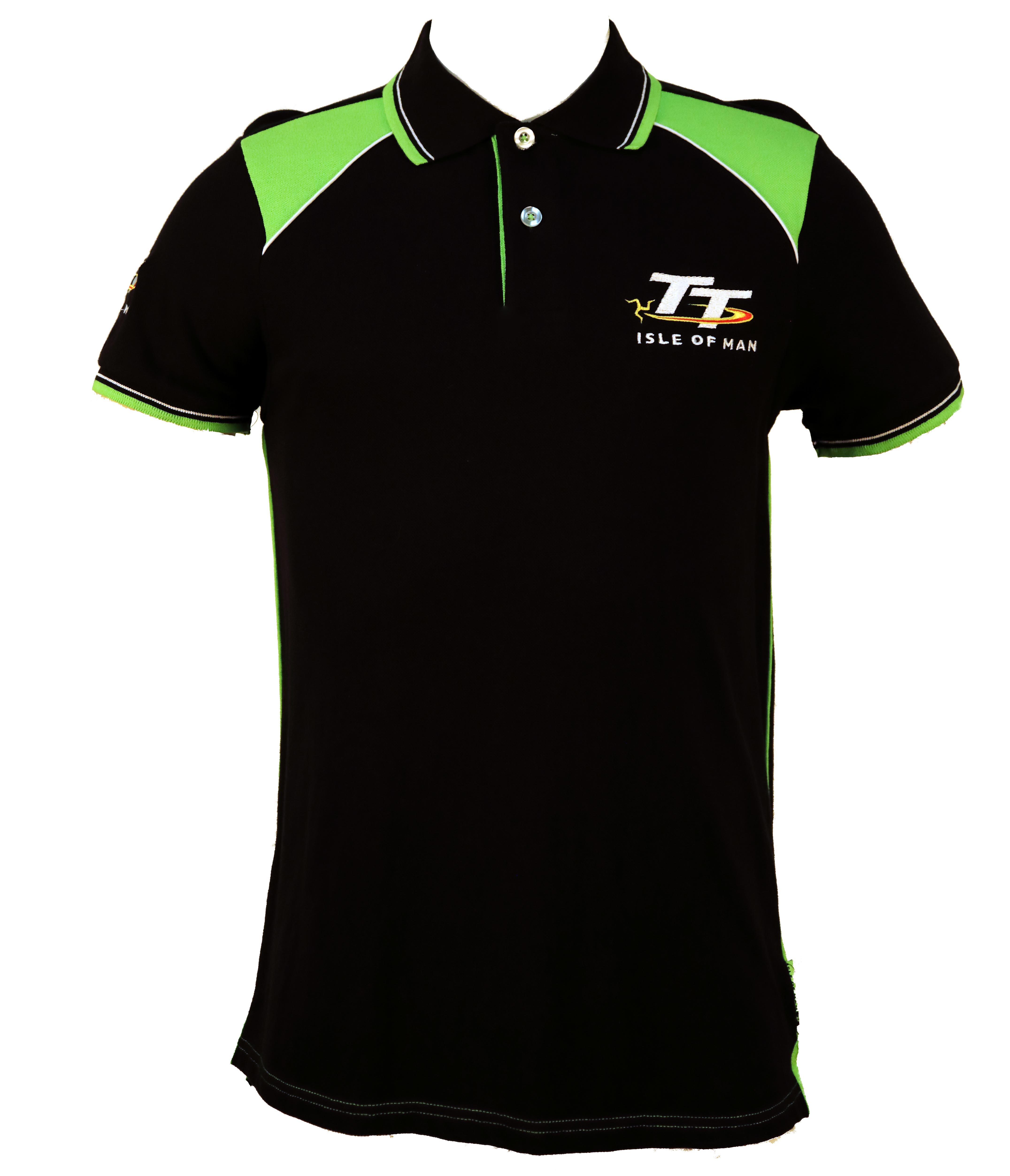 TT Polo Black, Green and White Shoulder : Duke Video