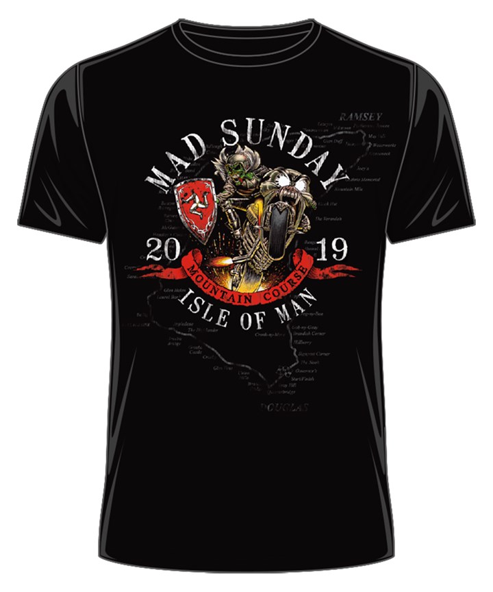 TT 2019 Mad Sunday T-Shirt Black - click to enlarge
