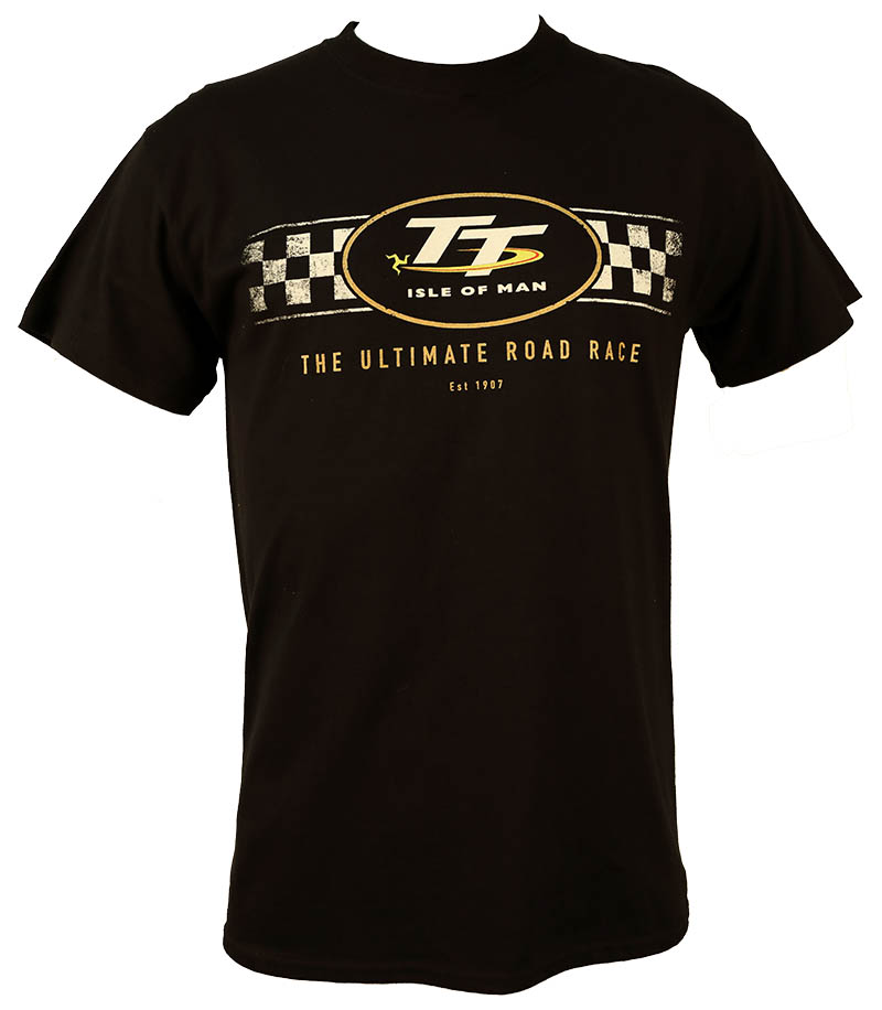 TT Logo Check Design T-Shirt Black : Duke Video