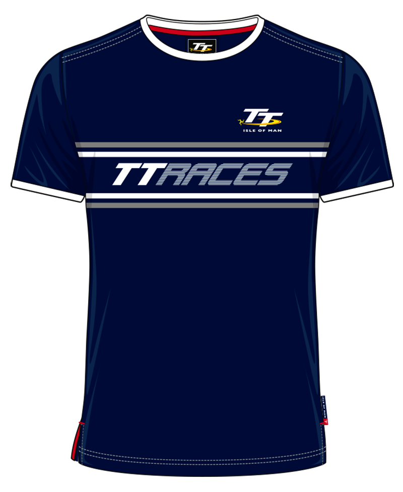 TT Vintage T-shirt Navy, Grey and White TT Races : Duke Video