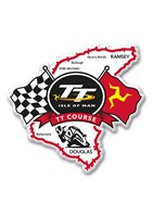 TT Fridge Magnet,2 Flags & TT Logo