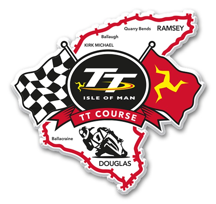 TT Fridge Magnet,2 Flags & TT Logo