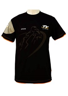 TT 2022 Custom Shadow Bike T-Shirt with Orange Trim