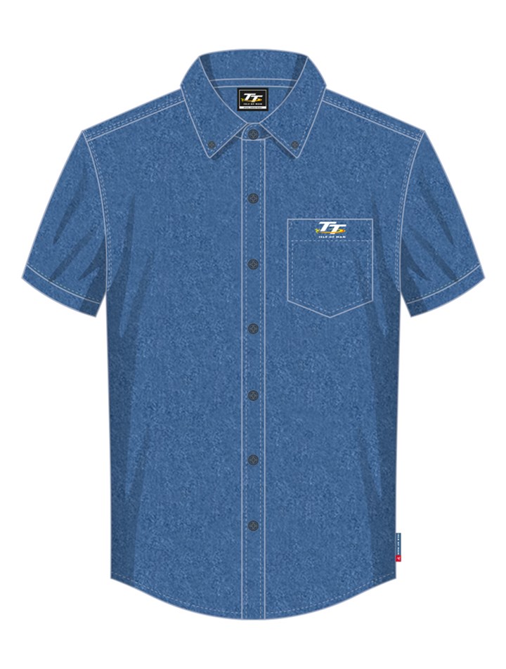 TT Denim Short Sleeved Shirt Blue - click to enlarge