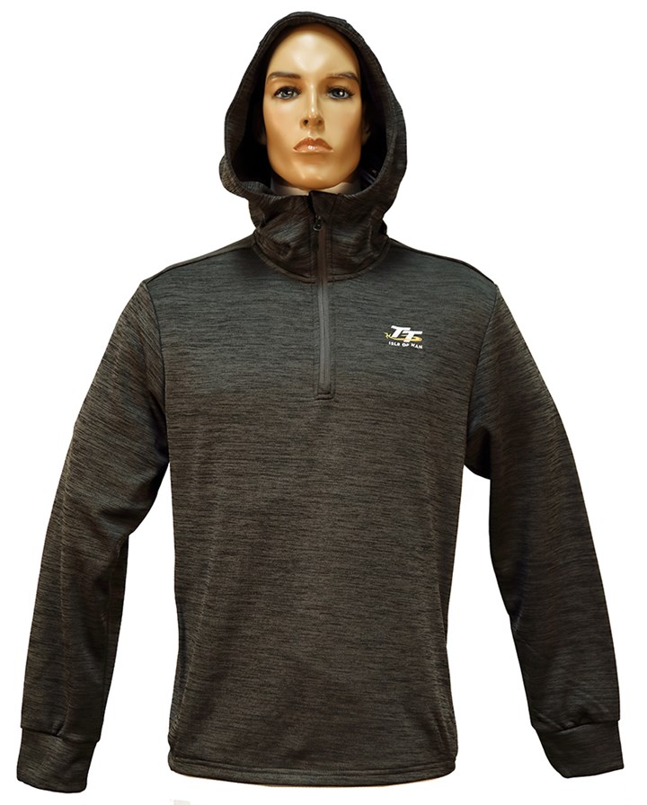 TT Quarter Zip Hoodie Grey - click to enlarge