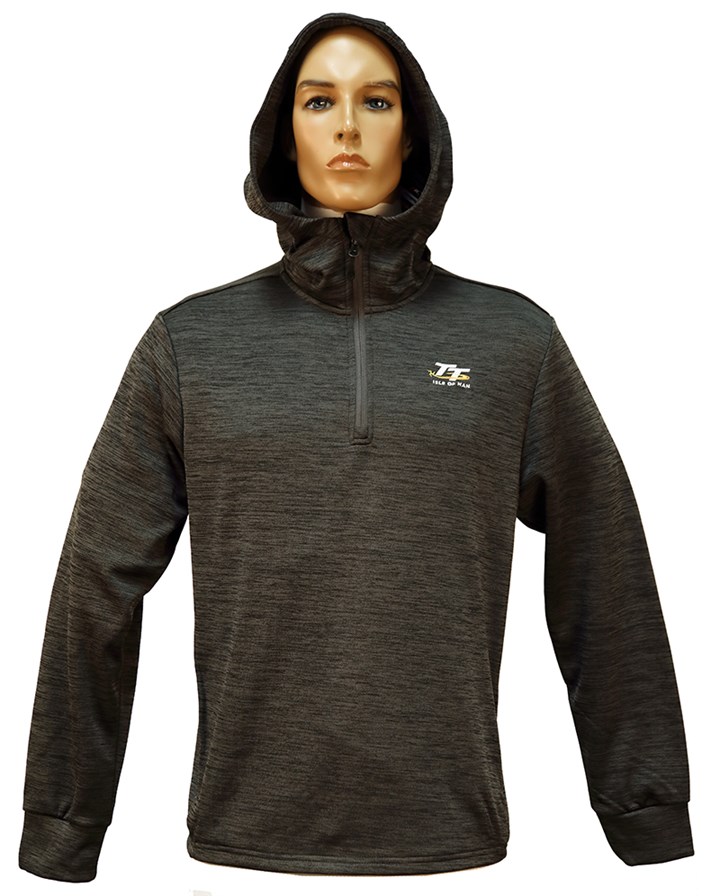 TT Quarter Zip Hoodie Grey - click to enlarge