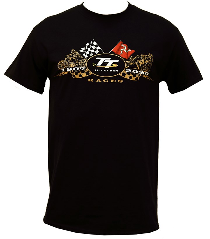 TT 2020 Gold Bikes T-Shirt Black - click to enlarge