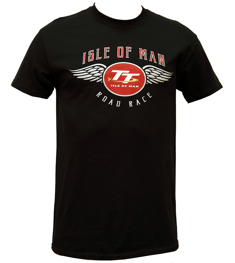 TT Isle of Man Road Race Wings TShirt Black Duke Video