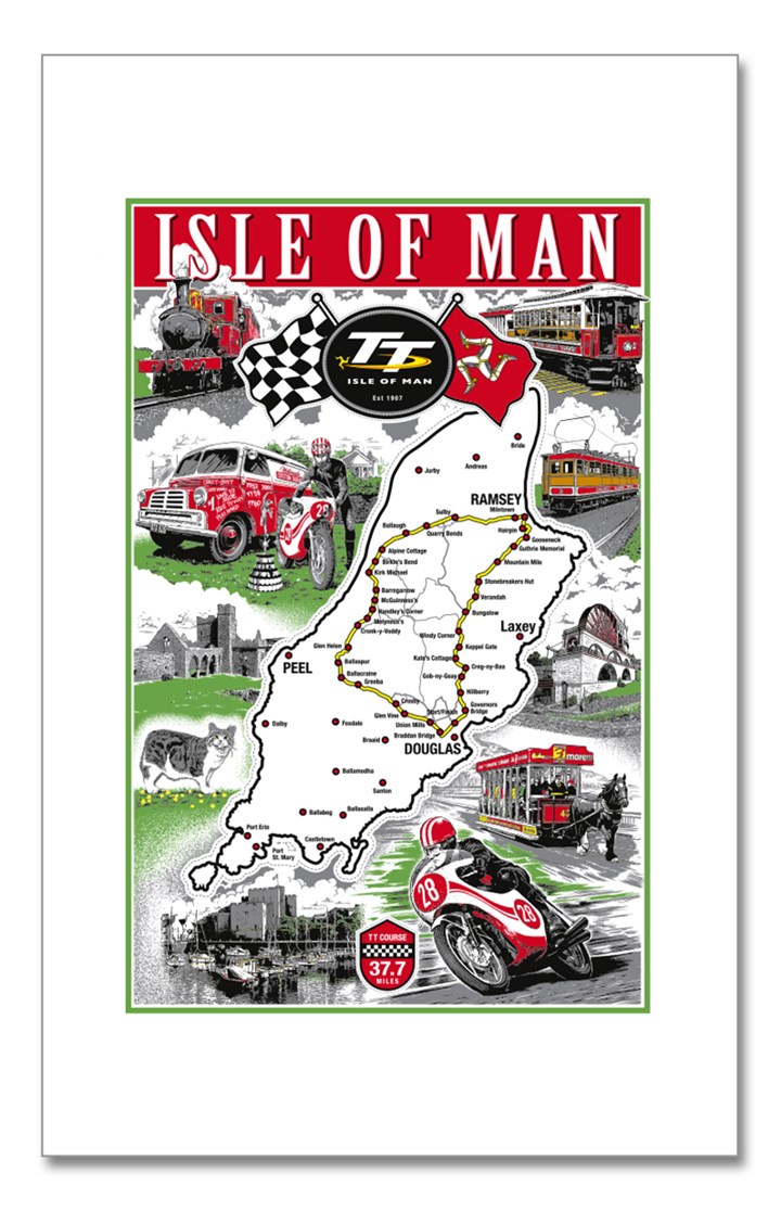 Isle of Man Tea Towel