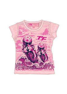 TT Bikes/Waves Baby T-Shirt Pink