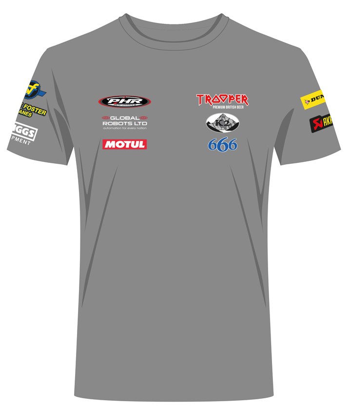 Peter Hickman Trooper T-shirt Grey - click to enlarge