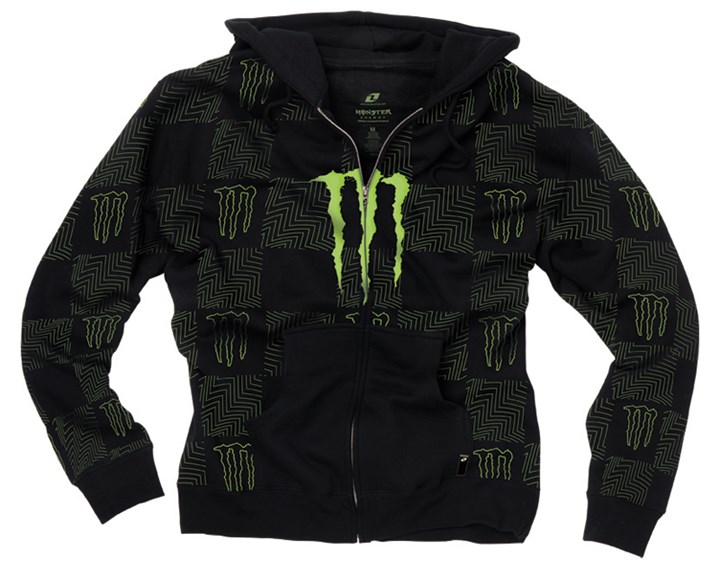 Monster Axis Zip Hoodie Black - click to enlarge
